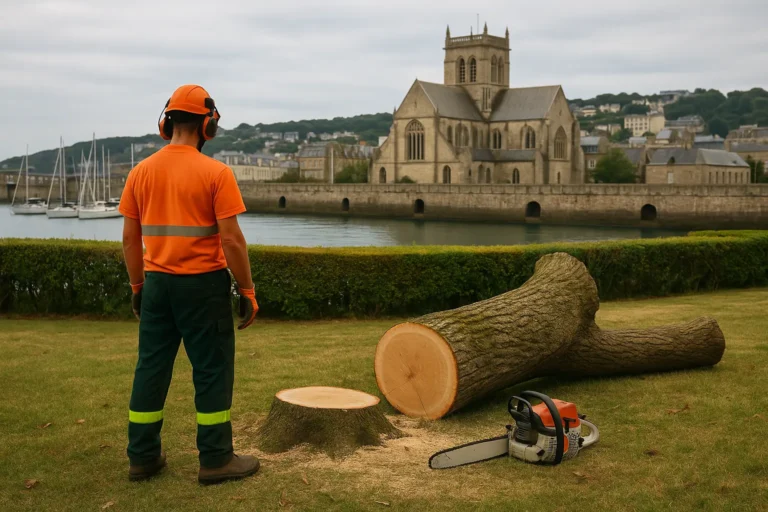 Abattage d'arbre avec vue sur Scène à Cherbourg